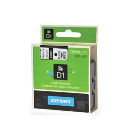 Dymo Dymo D1 tape 6 mm, zwart op wit