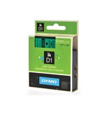 Dymo Dymo D1 tape 12 mm, zwart op groen