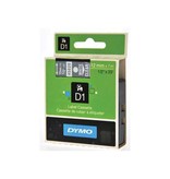 Dymo Dymo D1 tape 12 mm, wit op transparant