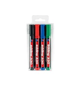 Edding Edding Permanent marker e-330, etui van 4 stuks