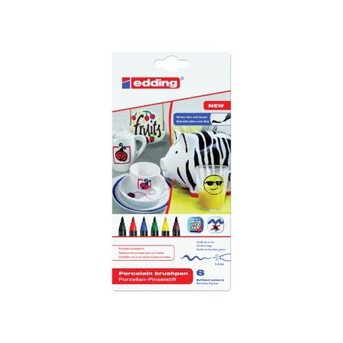 Edding Edding porselein-penseelstift e-4200 set van 6