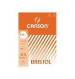 Canson Canson tekenpapier Bristol, 224 g, ft 21 x 29,7 cm, A4, blok van 20 vel