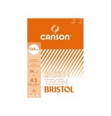 Canson Canson tekenpapier Bristol, 224 g, ft 29,7 x 42 cm, A3, blok van 20 vel
