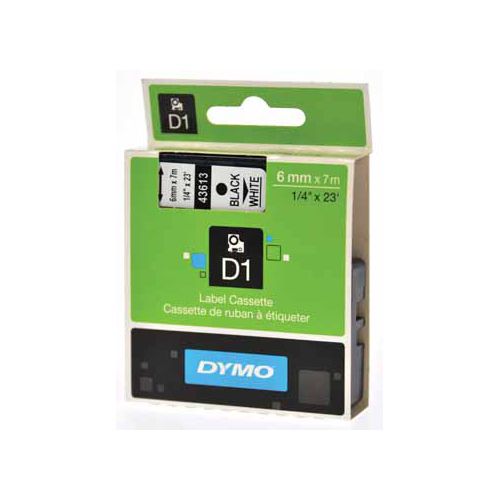 Dymo Dymo D1 tape 19 mm, zwart op wit