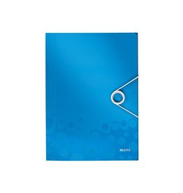 Leitz Leitz WOW elastomap met 3 kleppen, uit PP, A4, blauw