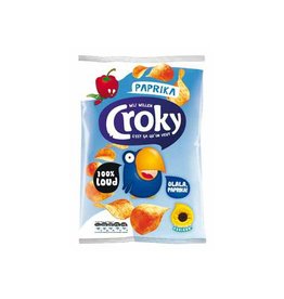Croky Croky chips paprika, zakje van 100 gram — levering per 12