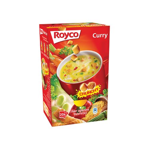 Royco Royco Minute Soup curry met croutons, pak van 20 zakjes