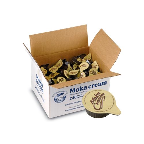 Merkloos Geconcentreerde melk 7,5 ml, Moka cream, doos van 240 stuks