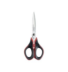 Maped Office Maped schaar Advanced Softgel, ft 17 cm, rechts, scherpe punt, RVS, zwart/rood, blister van 1 stuk