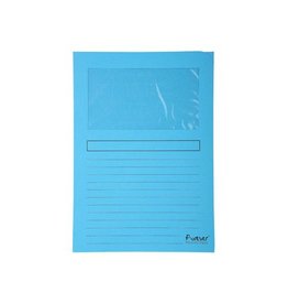 Exacompta Exacompta L-map met venster Forever, pak van 100 stuks, lichtblauw