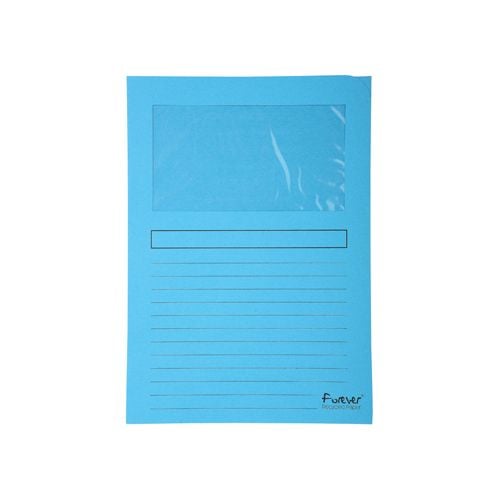 Exacompta Exacompta L-map met venster Forever, pak van 100 stuks, lichtblauw