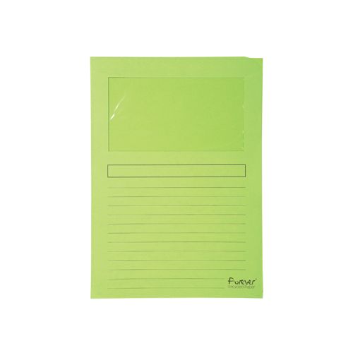 Exacompta Exacompta L-map met venster Forever, 100 stuks, lichtgroen