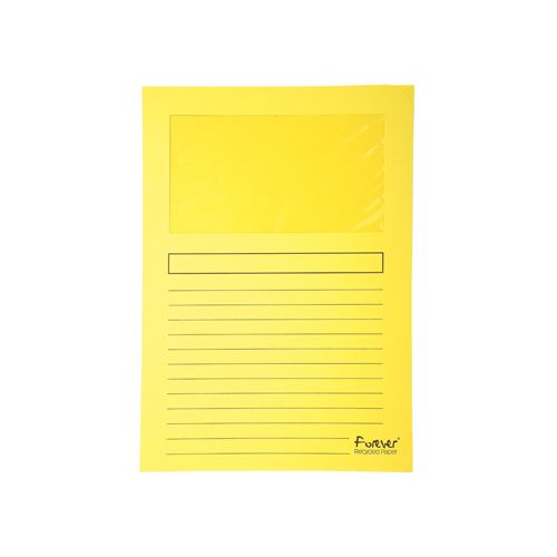 Exacompta Exacompta L-map met venster Forever, pak van 100 stuks, geel