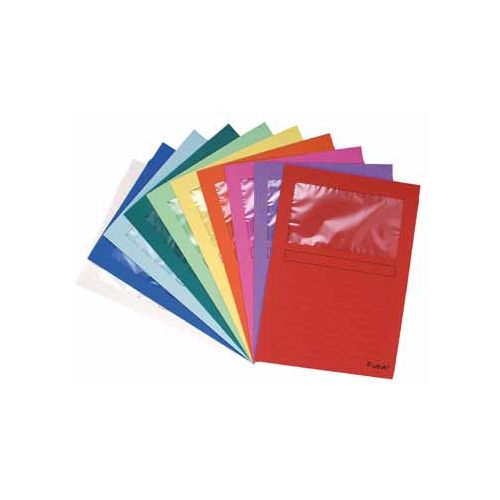 Exacompta Exacompta L-map met venster Forever, pak van 10 stuks, geassorteerde kleuren