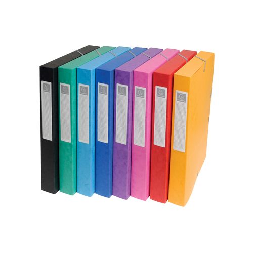 Exacompta Exacompta elastobox Exabox 8 geassorteerde kleuren: geel, rood, roze, paars, blauw, turquoise, groen e...