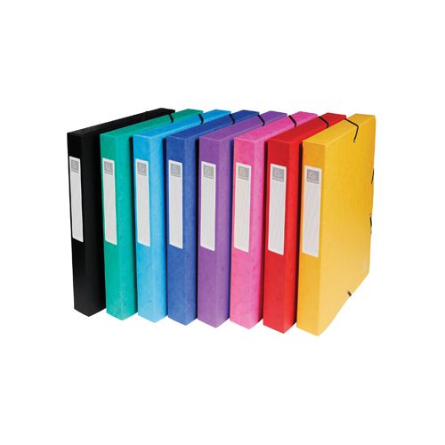 Exacompta Exacompta elastobox Exabox 8 geassorteerde kleuren: geel, rood, roze, paars, blauw, turquoise, groen e...