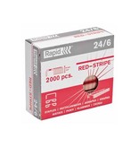 Rapid Rapid Nietjes 24/6, Red Stripe, verkoperd, doos van 2000 nietjes