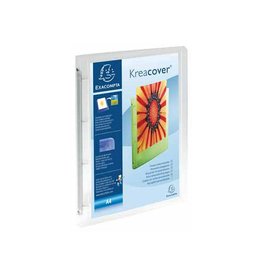Exacompta Exacompta Personaliseerbare ringmap Kreacover 4 ringen, transparant wit