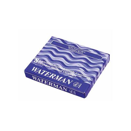 Waterman Waterman inktpatronen Standard blauw-zwart, pak van 8 stuks