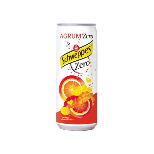 Schweppes Schweppes Agrum Zero frisdrank, blik van 33 cl, 24 stuks