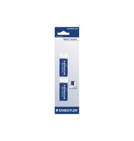 Staedtler Staedtler gum Mars Plastic, wit, blister van 2 stuks