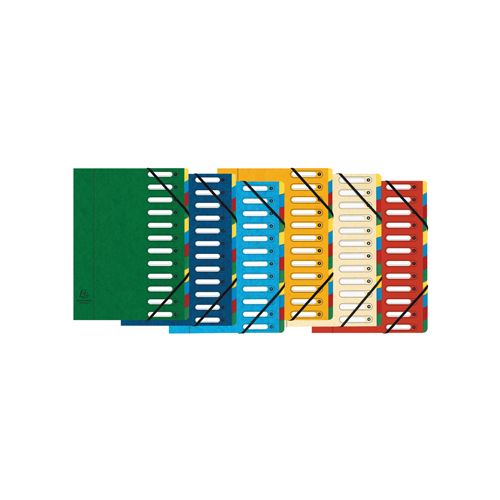 Exacompta Exacompta voorordner Harmonika, 12 vakken, geassorteerde kleuren