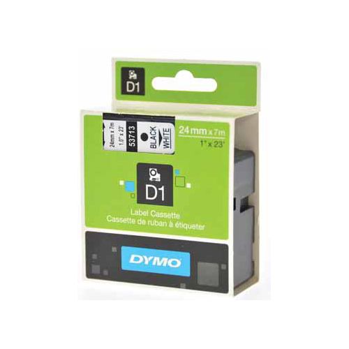 Dymo Dymo D1 tape 24 mm, zwart op wit