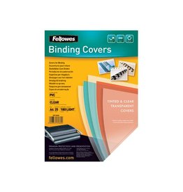 Fellowes schutbladen - Transparante PVC dekbladen, 180 micron, ft A4, pak van 25 stuks