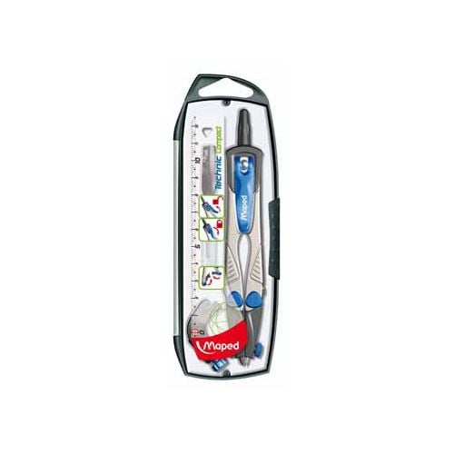 Maped Maped passer Technic Compact 4-delige passerdoos: 1 passer Technic Compact, 1 universeel inzetstuk, 1 ...