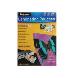 Fellowes lamineerhoes Enhance80 ft 154 x 216 mm,  160 micron (2 x 80 micron), pak van 25 stuks