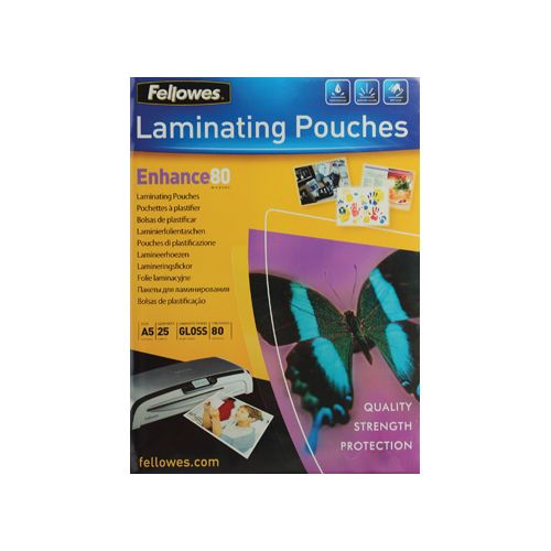 Fellowes lamineerhoes Enhance80 ft 154 x 216 mm,  160 micron (2 x 80 micron), pak van 25 stuks