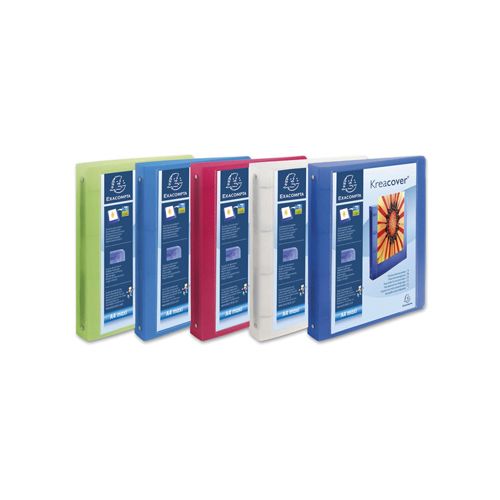 Exacompta Exacompta Personaliseerbare ringmap Kreacover 2 ringen, 5 geassorteerde kleuren: turkoois, groen, roo...