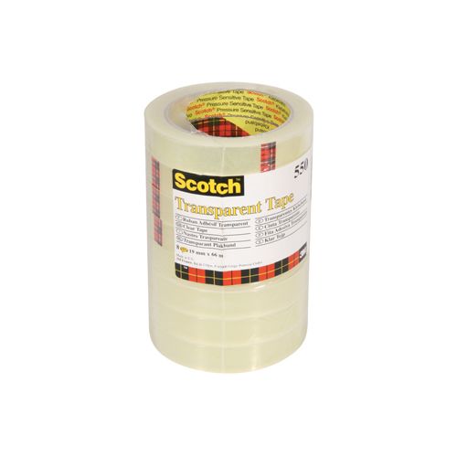 Scotch Scotch transparante tape 550 19 mm x 66 m, pak van 8