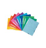 Exacompta Exacompta elastomap, 3 kleppen, ft A4, geassorteerde     kleuren, pak van 10