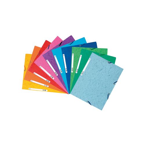 Exacompta Exacompta elastomap, 3 kleppen, ft A4, geassorteerde     kleuren, pak van 10