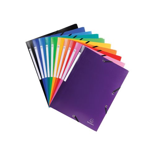 Exacompta Exacompta elastomap 10 geassorteerde kleuren: zwart, donkerblauw, lichtblauw, turkoois, groen, geel, o...