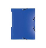 Exacompta Exacompta elastomap A4, uit PP, 3 kleppen en elastiek blauw