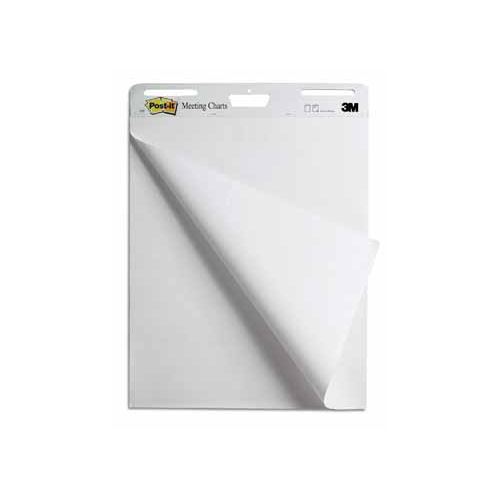 Post-it Post-it meeting chart, ft 63,5 x 77,5 cm, blanco, 30 vel, pak van 2 blokken