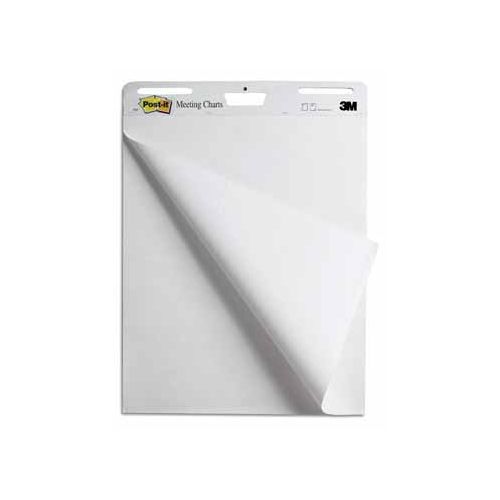 Post-It Super Sticky Post-it meeting chart, ft 63,5 x 76,2 cm, gerecycleerd, blok van 30 vel, pak van 2 stuks
