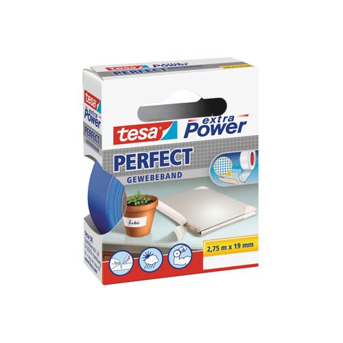 Tesa Tesa extra Power Perfect, ft 19 mm x 2,75 m, blauw