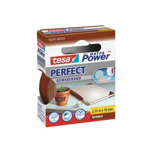 Tesa Tesa extra Power Perfect, ft 19 mm x 2,75 m, bruin