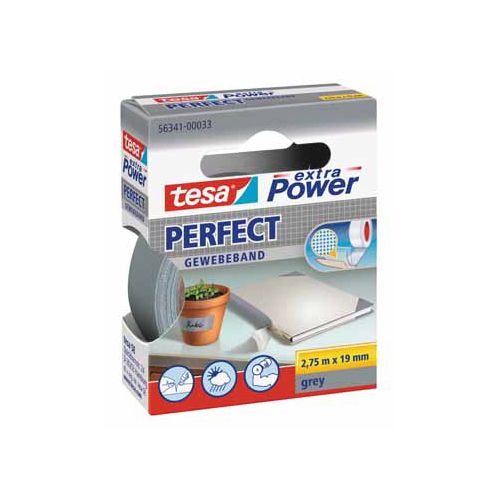 Tesa Tesa extra Power Perfect, ft 19 mm x 2,75 m, grijs