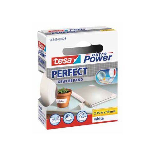 Tesa Tesa extra Power Perfect, ft 19 mm x 2,75 m, wit