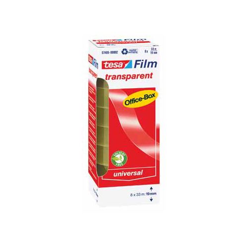 Tesa Tesafilm transparante tape, ft 19 mm x 33 m, 8 rolletjes