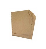 Oxford OXFORD Touareg tabbladen, uit karton, ft A4, onbedrukt, 11-gaatsperforatie, 12 tabs