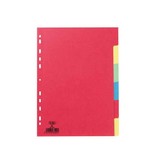 Oxford OXFORD tabbladen, formaat A4, uit karton, onbedrukt, 11-gaatsperforatie, geassorteerde kleuren, 12 tabs