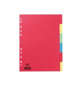 Oxford OXFORD tabbladen, formaat A4, uit karton, onbedrukt, 11-gaatsperforatie, geassorteerde kleuren, 12 tabs