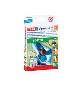 Tesa Tesa Powerstrips Poster, draagkracht 200 g, blister van 20st