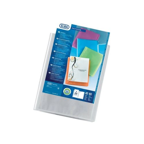 Oxford OXFORD Polyvision personaliseerbare presentatiealbum, formaat A4, uit PP, 40 tassen, transparant