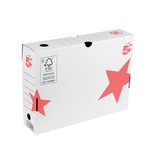 5 Star archiefdoos ft 25x33x8cm (hxlxb), wit/rood [25st]